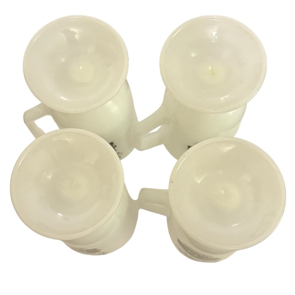 Vintage Set of 4 Jean Lafitte's Old Absinthe House New Orleans Milk Glass Mugs - Picture 6 of 7